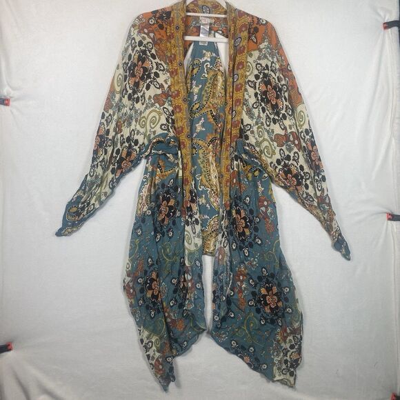 Free People “Little Wing” Mixed Print Kimono Duster – One Size - Picture 1 of 10